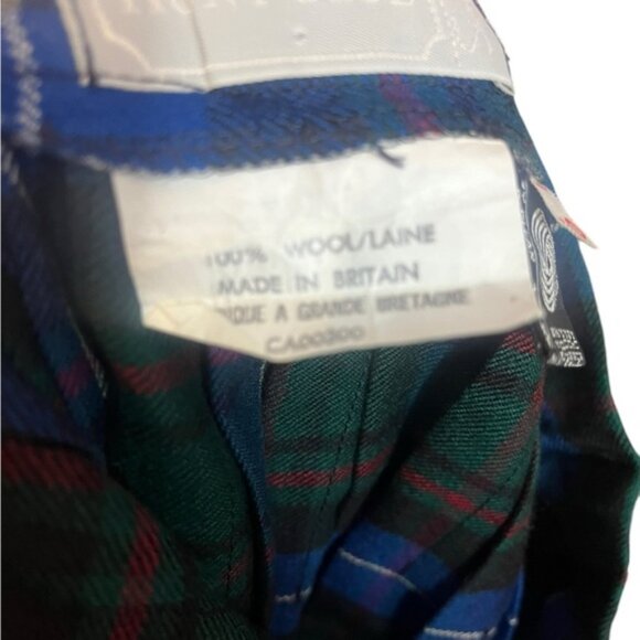 Vintage wool kilt tartan plaid vintage size 10 comes with kilt pin Hunt Club - Picture 5 of 5